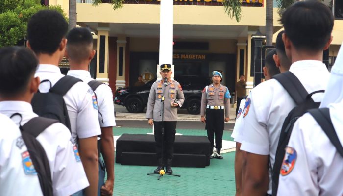 Kapolres Magetan Berangkatkan 100 Pelajar Ikuti Binlat Jati Diri Bangsa di Kediri, Cetak Generasi Emas 2045