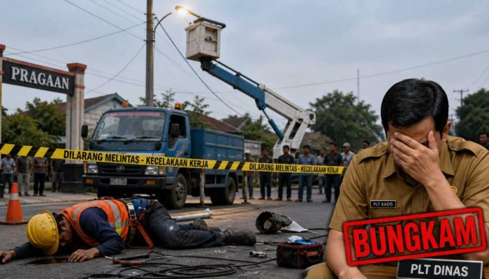 Insiden Laka Kerja di Pragaan, Satgas PJU Sumenep Meninggal Dunia di Tempat, PLT Dinas Bungkam