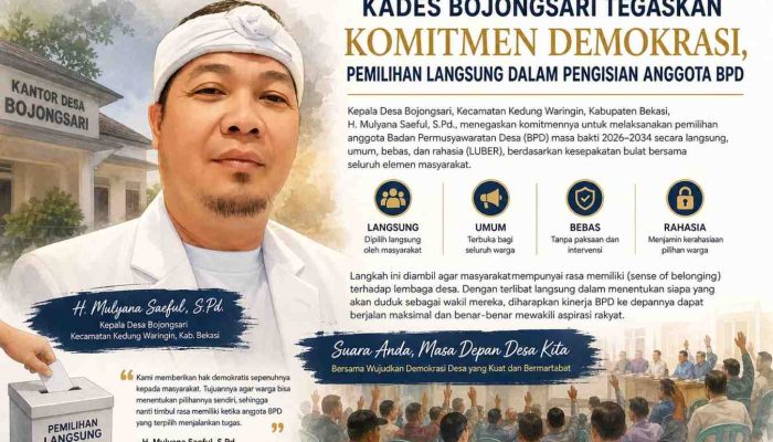 Kades Bojongsari Tegaskan Komitmen Demokrasi, Pemilihan Langsung Dalam Pengisian anggota BPD.