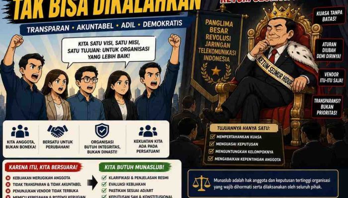 Gelombang Desakan Munaslub Menguat, Anggota APJATEL: “Organisasi Ini Tidak Boleh Dikuasai Segelintir Elite”