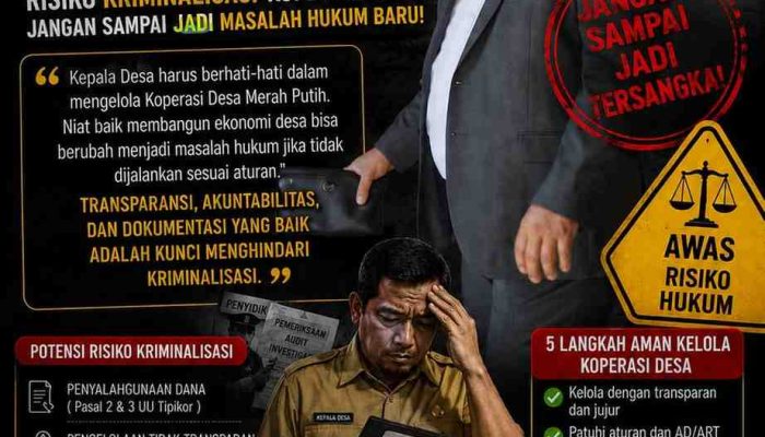 Kepala Desa Diminta Waspada, Koperasi Merah Putih Jangan Sampai Jadi Sumber Masalah Hukum Baru