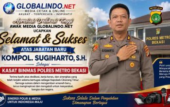 Apresiasi Dedikasi Tinggi, Awak Media Globalindo.Net Ucapkan Selamat Atas Jabatan Baru Kompol.Sugiharto.S.H. Sebagai Kasat Binmas Polres Metro Bekasi.