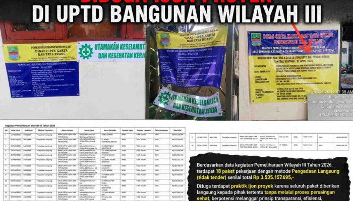 Ijon Proyek Menggila! 18 Paket Pemeliharaan Bekasi Diduga Sudah Dibagi-bagi Sejak Awal