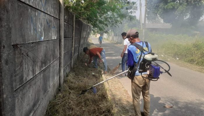 Sinergitas Tanpa Batas, Pemdes dan BPD Tanjungbaru Gotong Royong Bersihkan Tanaman Dan Rumput Liar Di Sepanjang Jalur Rawa Gebang. 
