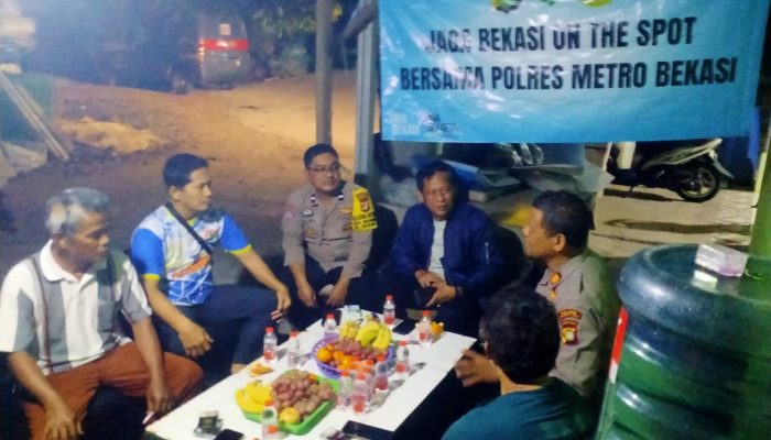 Jaga Bekasi On The Spot. Polsek Cikarang Timur Perkuat Kamtibmas Jelang Pilkades di Desa Hegarmanah