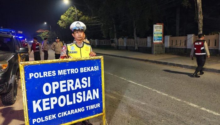 Antisipasi Kriminalitas Malam Hari, Polsek Cikarang Timur Gelar Operasi Kejahatan Jalanan