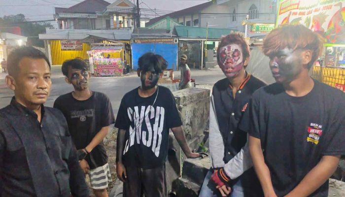 Respons Cepat Bhabinkamtibmas Sertajaya Tertibkan Pengamen ‘Pocong’ yang Meresahkan Warga