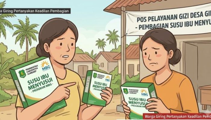 Program Makan Bergizi Gratis, Susu untuk Ibu Menyusui di Desa Giring Diduga Tidak Seragam, Warga Mempertanyakan Keadilan Pembagian