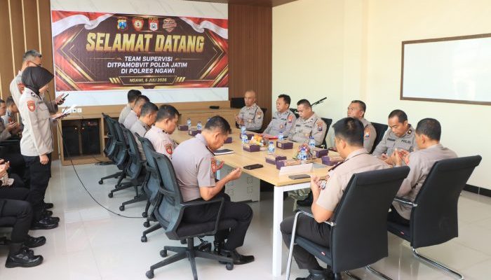 Perkuat Standar Pengamanan Objek Vital, Polres Ngawi Ikuti Supervisi Ditpamobvit Polda Jatim