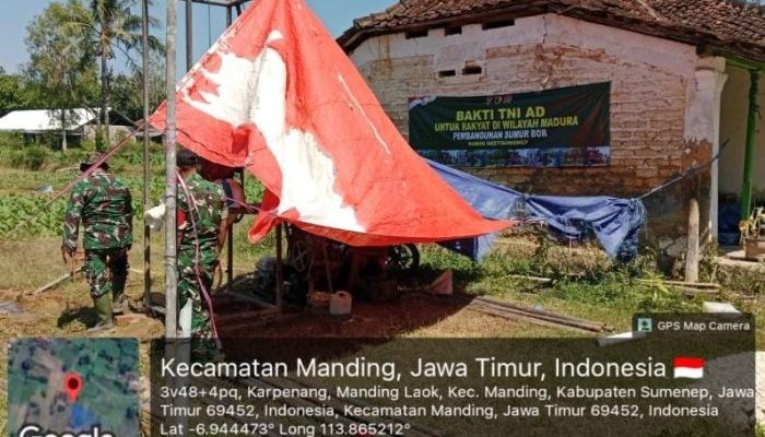 Kodim 0827/Sumenep Laksanakan Pengeboran Sumur Air Bersih di Manding Laok Melalui Program Karya Bakti Skala Besar