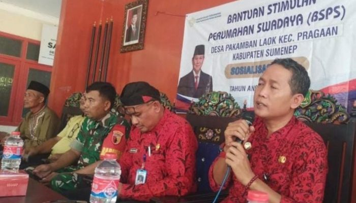 Sosialisasi Program BSPS di Pakamban Laok, Camat Pragaan Tekankan Pentingnya Swadaya dan Gotong Royong