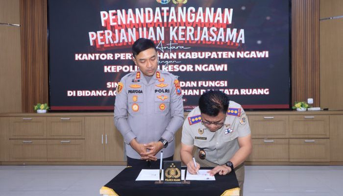 Polres Ngawi dan Kantor Pertanahan Perkuat Sinergi, Wujudkan Kepastian Hukum di Bidang Pertanahan
