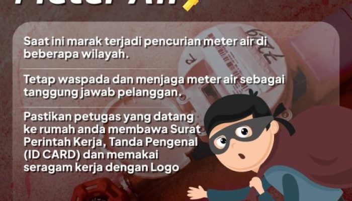 WASPADA! Pencurian Meter Air Marak, Perumda Tirtawening Imbau Pelanggan Tingkatkan Keamanan
