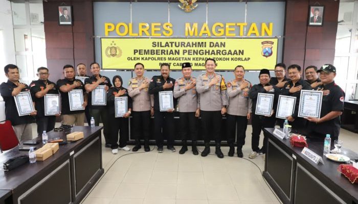 Jaga Magetan Tetap Kondusif, Polres Magetan Beri Penghargaan kepada Tokoh Korlap PSHT atas Dedikasi Harkamtibmas