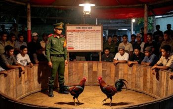 Dugaan Oknum TNI Inisial ( S ) Membekingi atau Terlibat Judi Sabung Ayam Dibatuputih