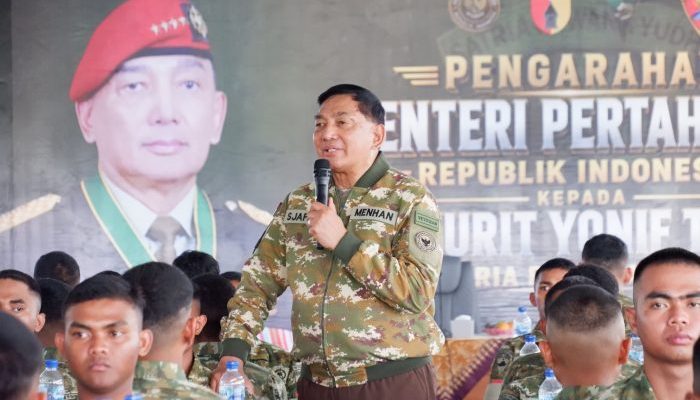 Dandim 0801/Pacitan Sambut Kunjungan Menhan di Yon TP 934/SBY Pacitan